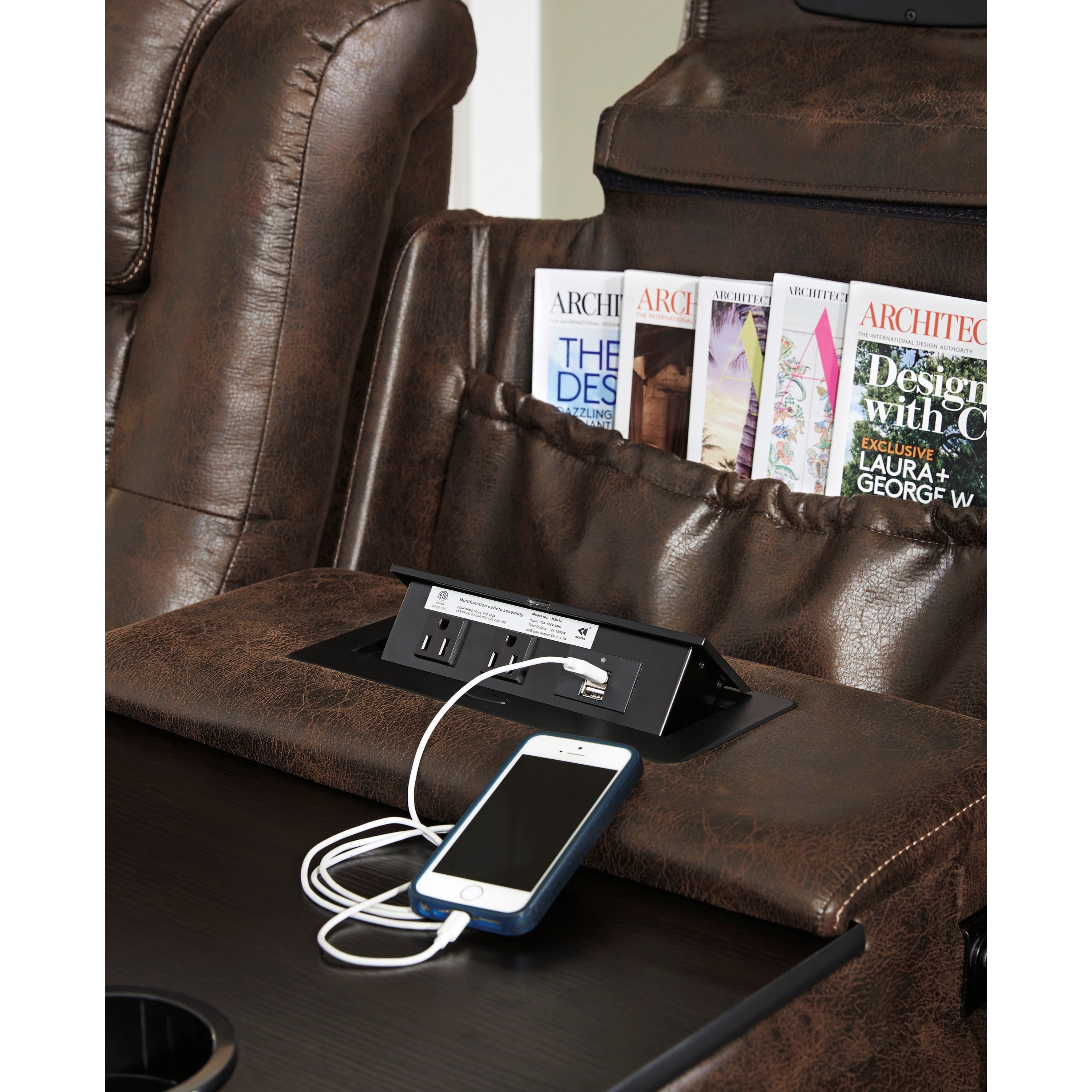 Signature Design by Ashley Game Zone 3850115 Faux Leather Power